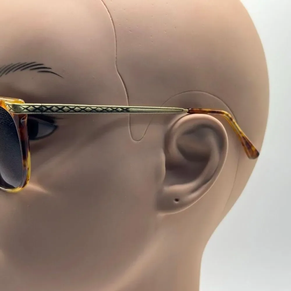 Vintage Ralph Lauren 510 Glasses | Yellow Tortoise & Gold Frames Keyhole Bridge - Picture 4 of 15